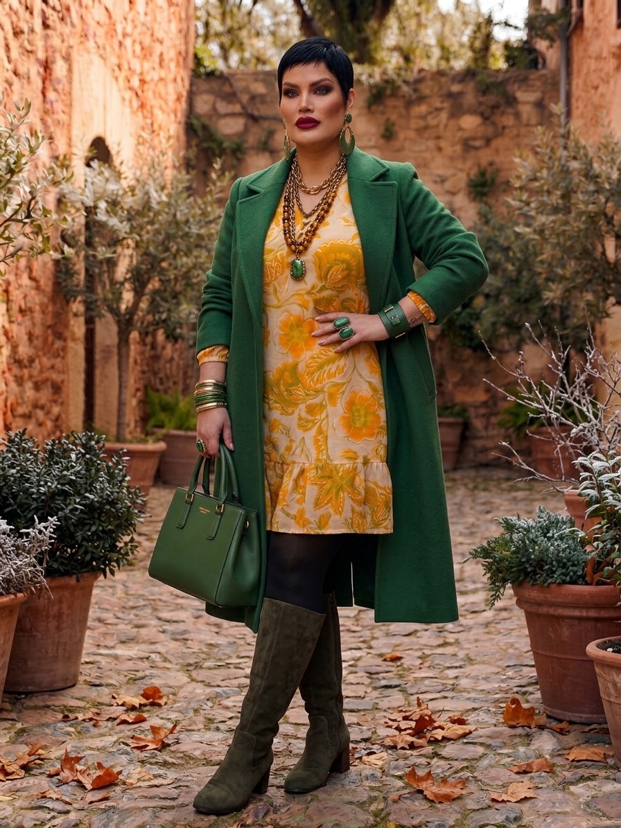 Gold Peasant Leisure Dress