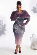Amethyst Ombre Midi Dress